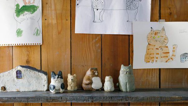 やさしさを乗せて届け、陶の動物たち