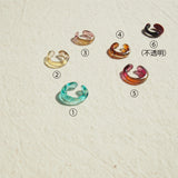 ガラスのイヤーカフ(細/銀箔入り)