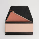 【サンプルセール 20%off 】ロングウォレット 長財布 ブラック×ナチュラル×テラコッタ