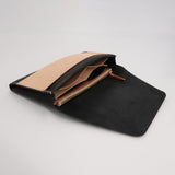 【サンプルセール 20%off 】ロングウォレット 長財布 ブラック×ナチュラル×テラコッタ