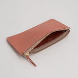 ロングウォレット 長財布 チョコ×ナチュラル×グリーン