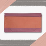 【サンプルセール 20%off 】ロングウォレット 長財布 パープル×テラコッタ×チョコ