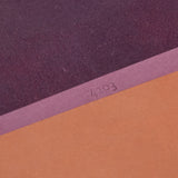 ロングウォレット 長財布 パープル×テラコッタ×チョコ