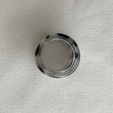 ガラスのボリュームリング/黒ドットc