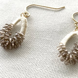 実り ピアス(クォーツ)smoky