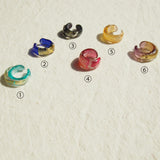 ガラスのイヤーカフ(銀箔入り)