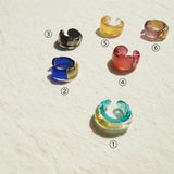 ガラスイヤカフ イヤカフ イヤーカフ ガラスアクセサリー