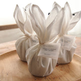 リネンハンカチ ソイキャンドル ホワイトセージ 浄化 キャンドル オーガニックキャンドル