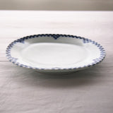 染付市松文楕円皿