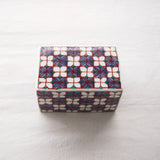 阿部 眞士 色絵麻葉文小箱 麻葉文 蓋もの 色絵 民藝 白磁 磁器 小箱 楊枝入れ お香入れ 薬味入れ