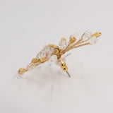 ハーキマダイヤ 水晶イヤリング