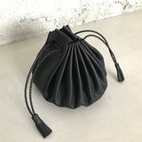 as couture アズクチュール 巾着バッグ 編み紐 ブラック