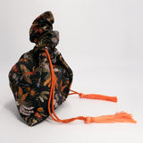 (限定) シュリンク巾着 京都西陣スペシャル ブラック・総柄