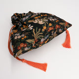 (限定) シュリンク巾着 京都西陣スペシャル ブラック・総柄