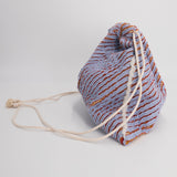 (限定) ギョウザ型巾着 スラッシュキルト ライトブルー