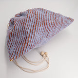 【サンプルセール】ギョウザ型巾着 スラッシュキルト ライトブルー