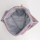 (限定) ギョウザ型巾着 スラッシュキルト ライトブルー