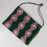 ミネキン 巾着 スラッシュキルト グリーン 肩掛けバッグ バッグ 巾着バッグ グリーン&ピンク