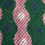 【サンプルセール】ギョウザ型巾着 スラッシュキルト グリーン&ピンク