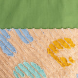 (限定) ワンタン巾着 スラッシュキルト 取っ手付き グリーン&ナチュラル