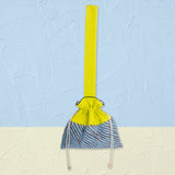 ミネキン 巾着 スラッシュキルト 蛍光イエロー 肩掛けバッグ サンプルセール