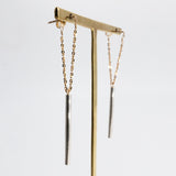 コンビスティック&チェーンフープ ピアス/イヤリング