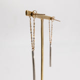 コンビスティック&チェーンフープ ピアス/イヤリング