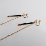 ヴィンテージ&ピンクアメジストナット(ペアシェイプ)ピアス/イヤリング